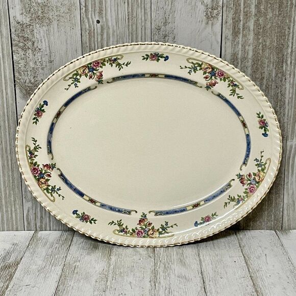 Vintage 12" Oval Serving Platter Eastbourne (Old English) by JOHNSON BROTHERS - Picture 2 of 4